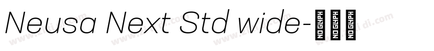 Neusa Next Std wide字体转换